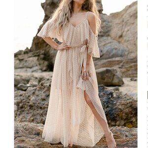 Joyfolie Lauryn Dress in Sand, Size Medium